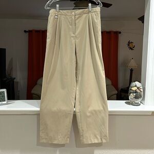 Lizgolf Kylie Fit Women’s Tan Pleated Front Golf Pants Size 4